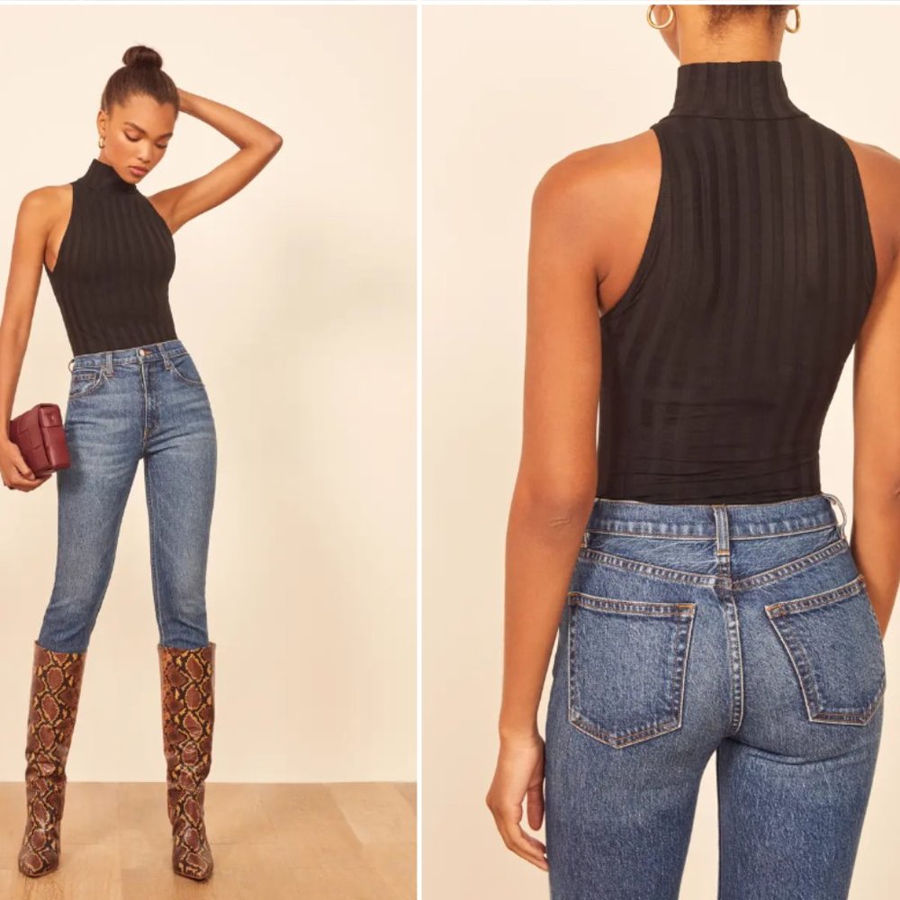 Reformation - Isabel Seeveless Ribbed Bodysuit